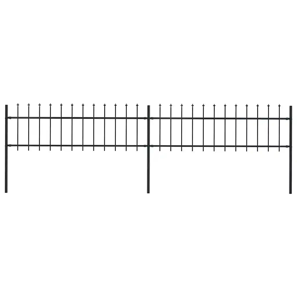 Gartenzaun mit Speerspitze Stahl 359 x 100 cm