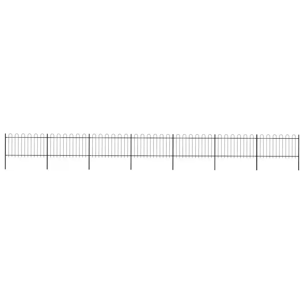 Gartenzaun mit Rundbogen Stahl 1248 x 100 cm