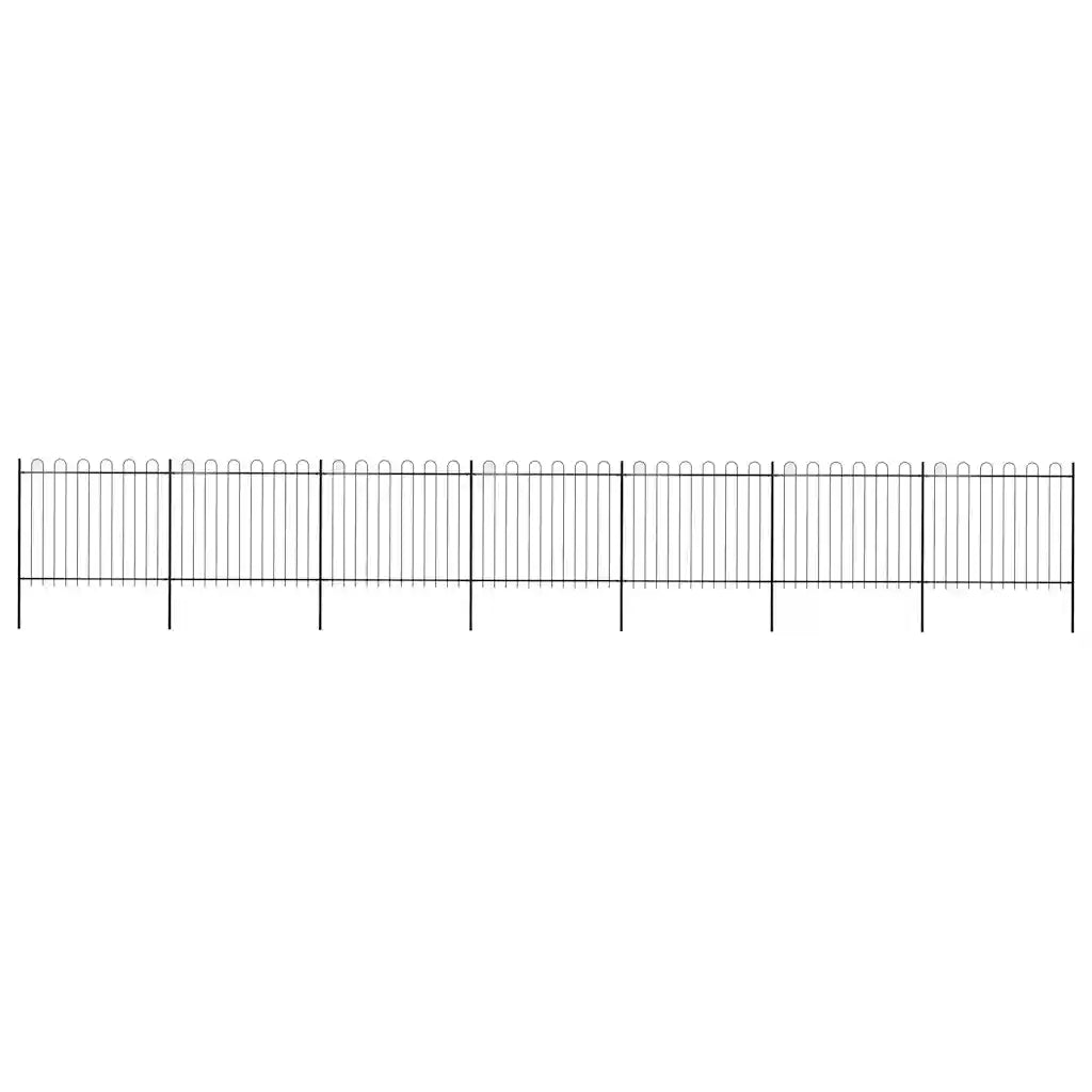 Gartenzaun mit Rundbogen Stahl 1248 x 100 cm