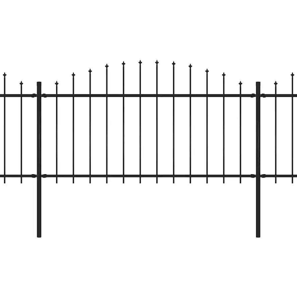 Gartenzaun mit Speerspitze Stahl 359 x 150 cm