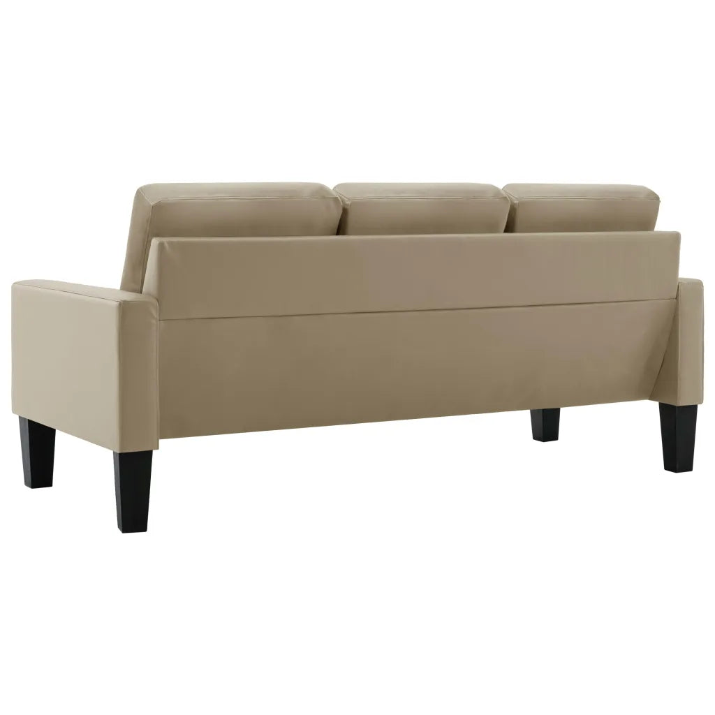 3-Sitzer-Sofa Cappuccino- Kunstleder