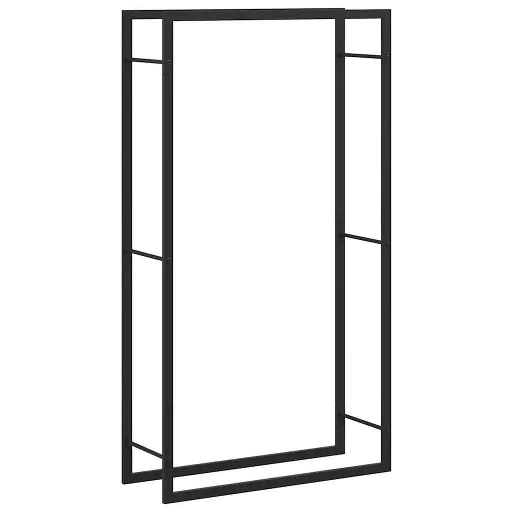 Brennholzregal Mattschwarz  Stahl