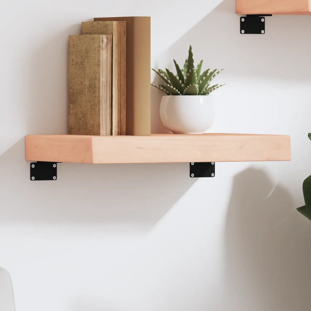 Wandregal 80x60x(2-6) cm Massivholz Eiche Unbehandelt