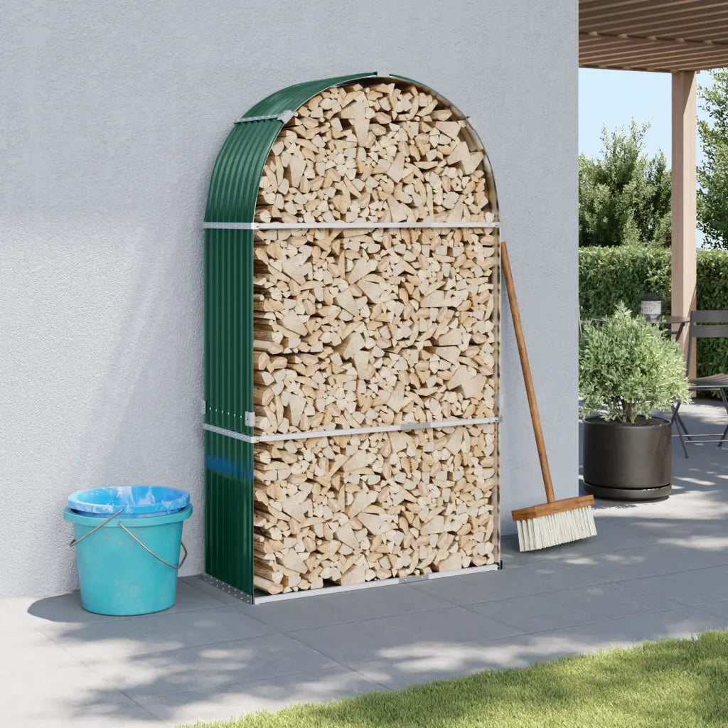 Kaminholzunterstand  120x45x140 cm Verzinkter Stahl