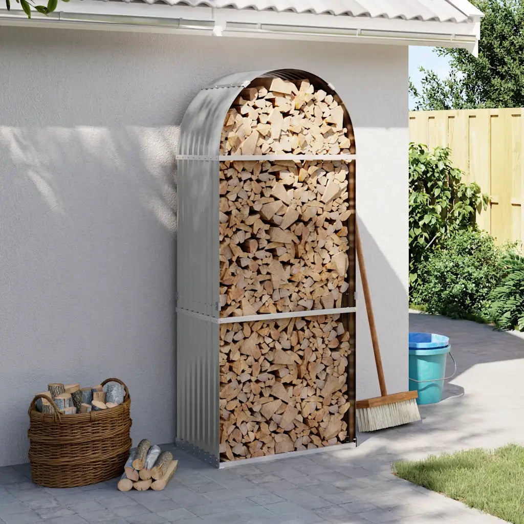 Kaminholzunterstand  120x45x140 cm Verzinkter Stahl