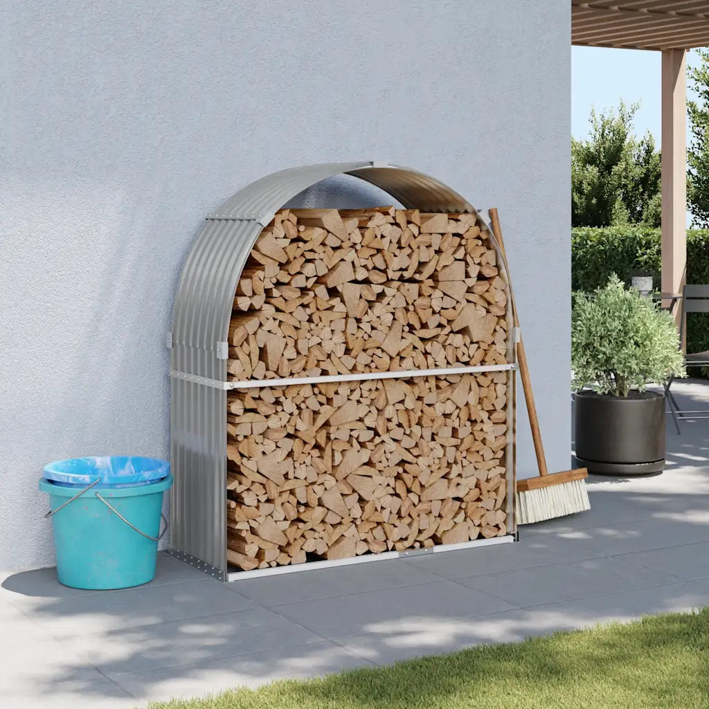Kaminholzunterstand  120x45x140 cm Verzinkter Stahl