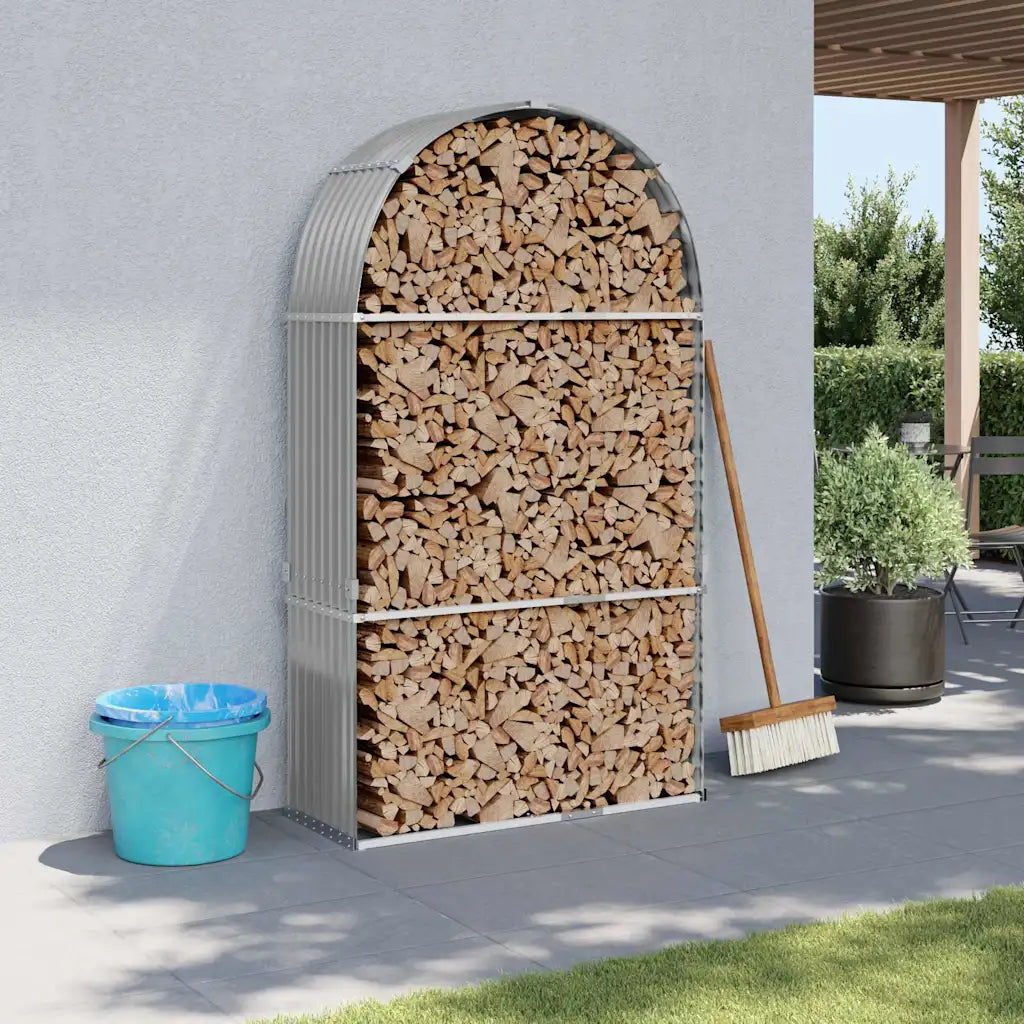 Kaminholzunterstand  120x45x140 cm Verzinkter Stahl