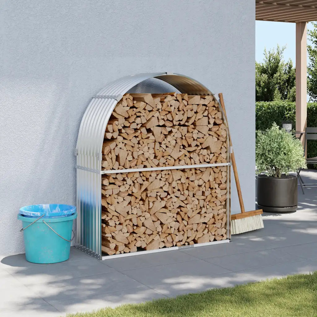Kaminholzunterstand  120x45x140 cm Verzinkter Stahl