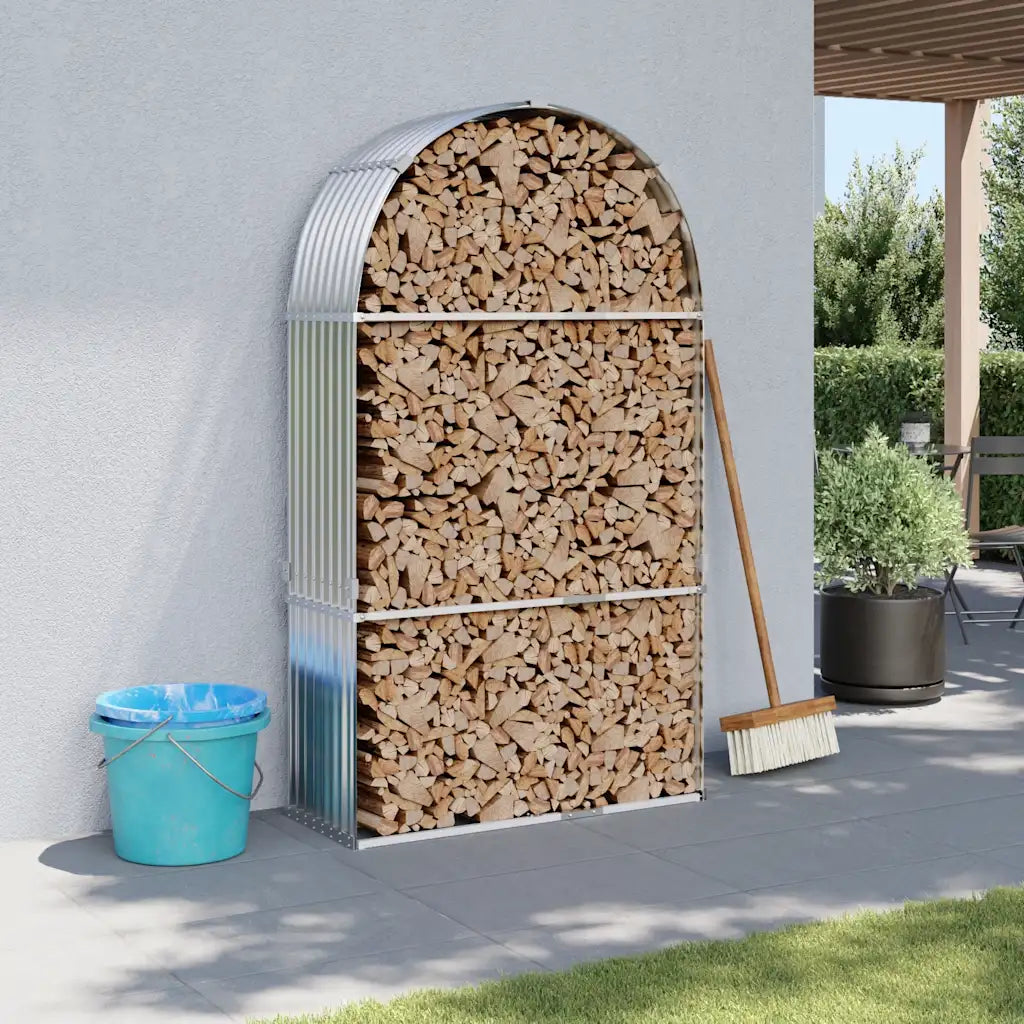 Kaminholzunterstand  120x45x140 cm Verzinkter Stahl