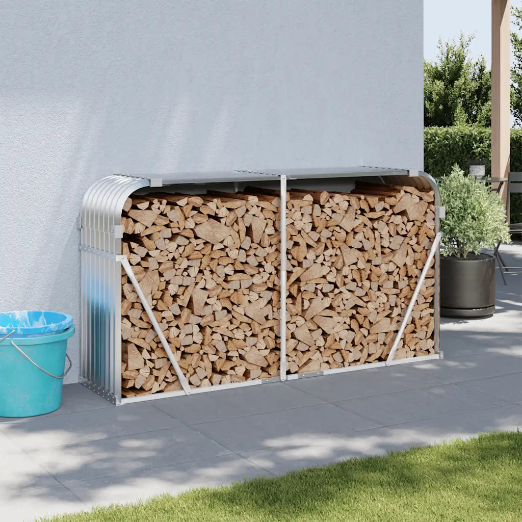 Kaminholzunterstand  120x45x140 cm Verzinkter Stahl