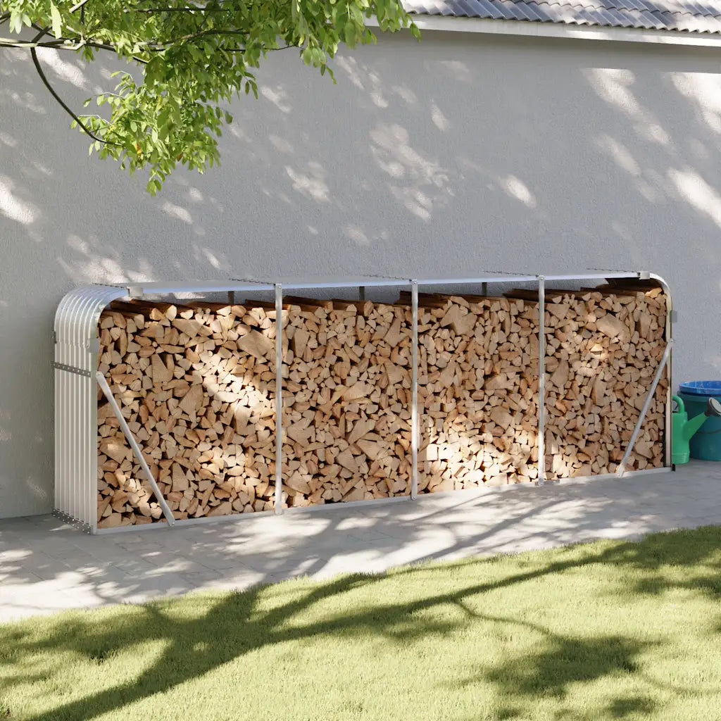 Kaminholzunterstand  120x45x140 cm Verzinkter Stahl