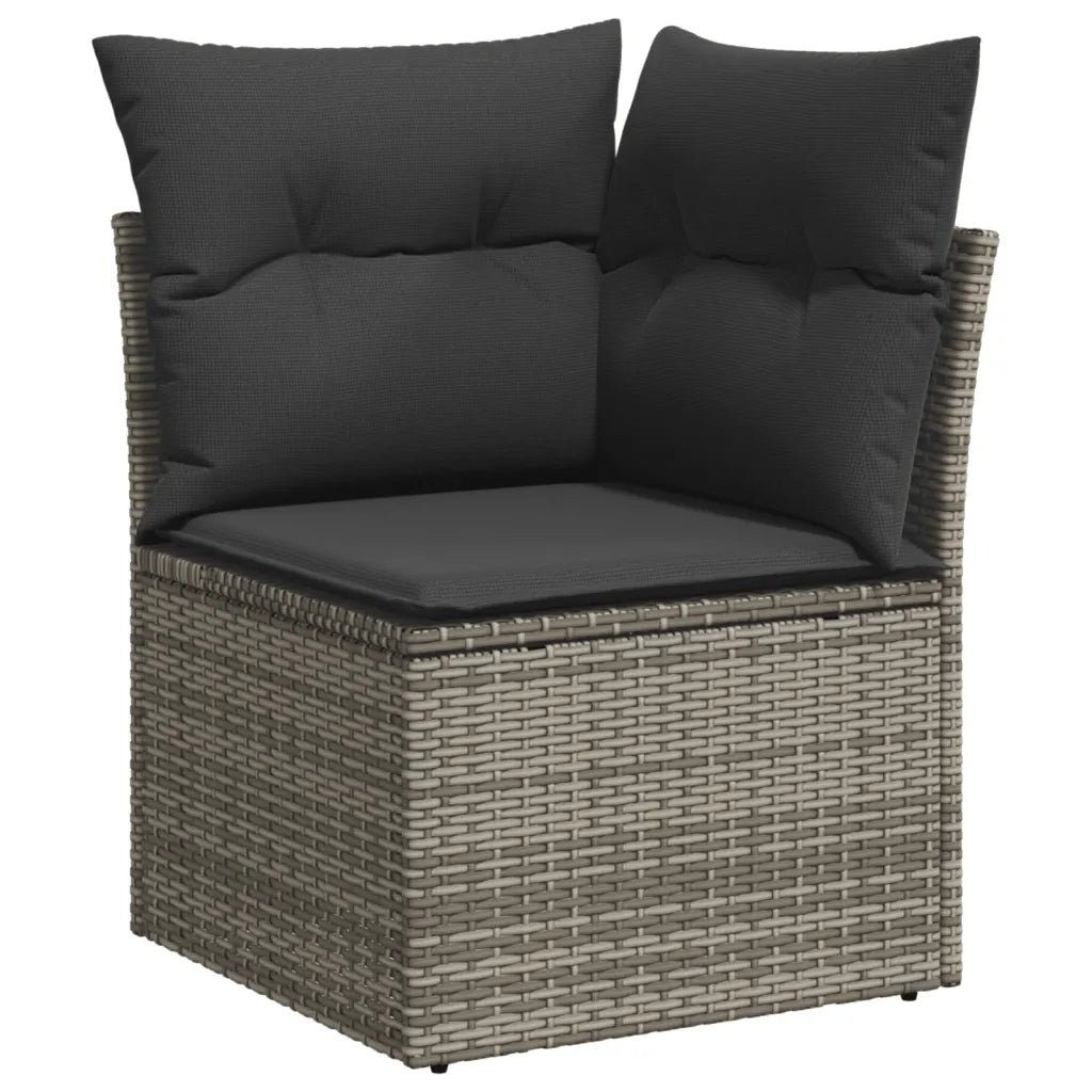 10-tlg. Garten-Sofagarnitur mit Kissen  Poly Rattan