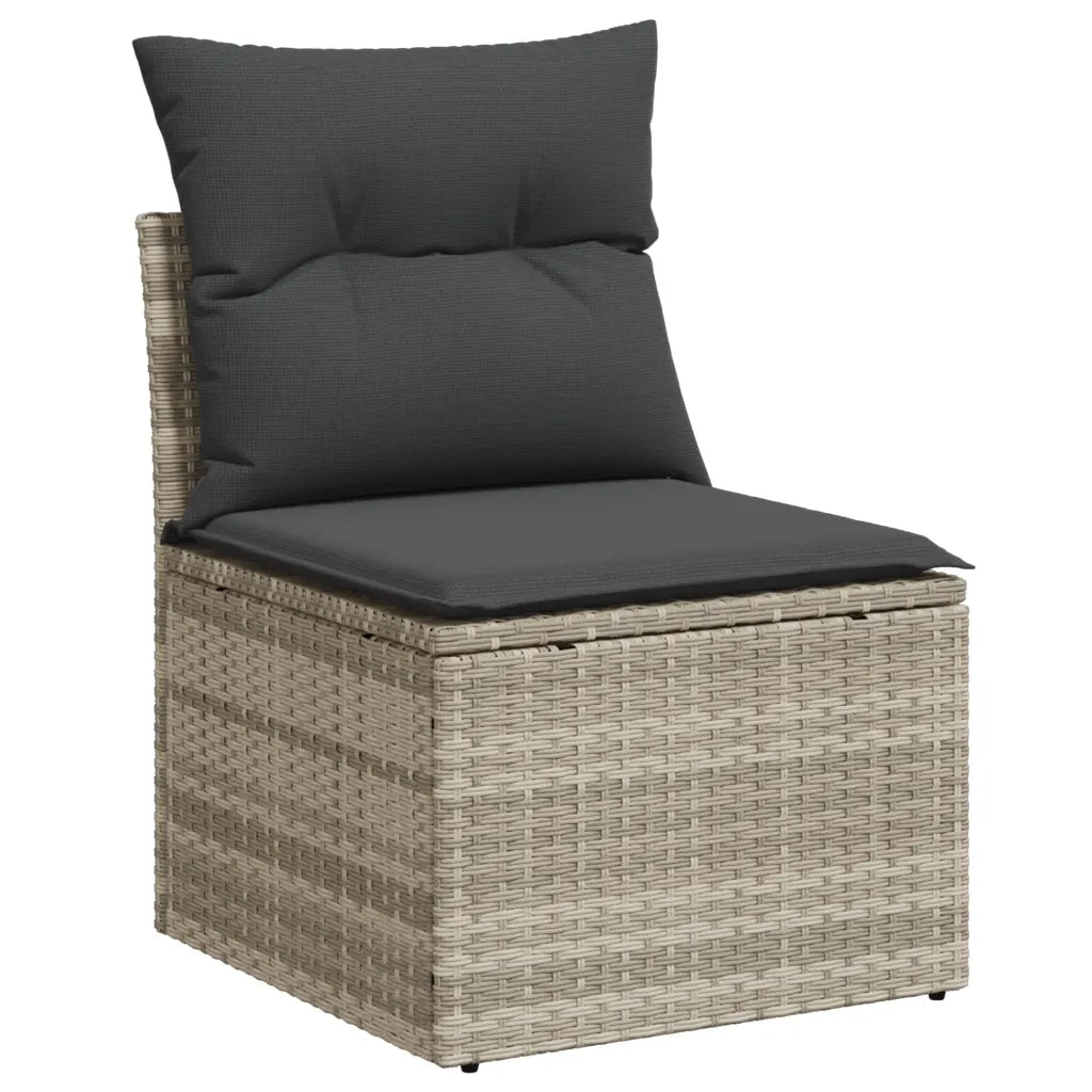10-tlg. Garten-Sofagarnitur mit Kissen  Poly Rattan