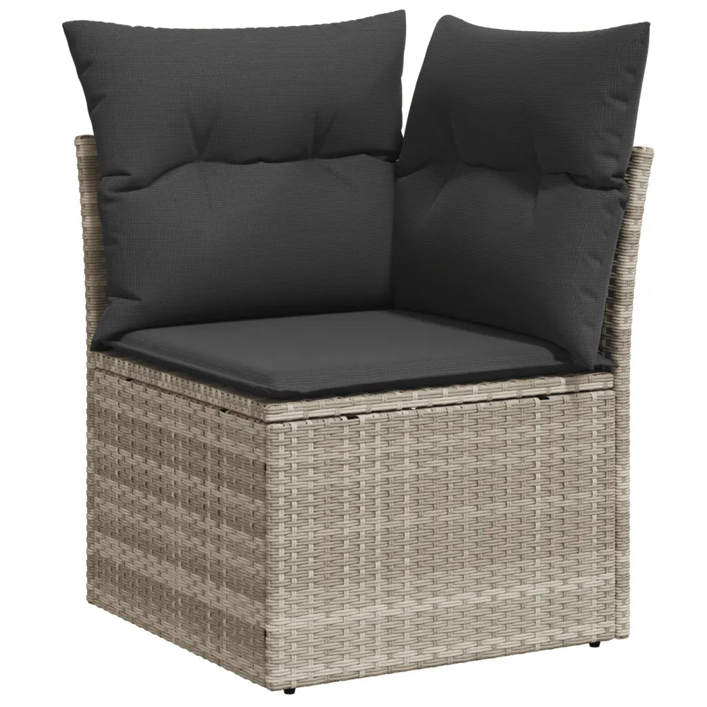 10-tlg. Garten-Sofagarnitur mit Kissen  Poly Rattan