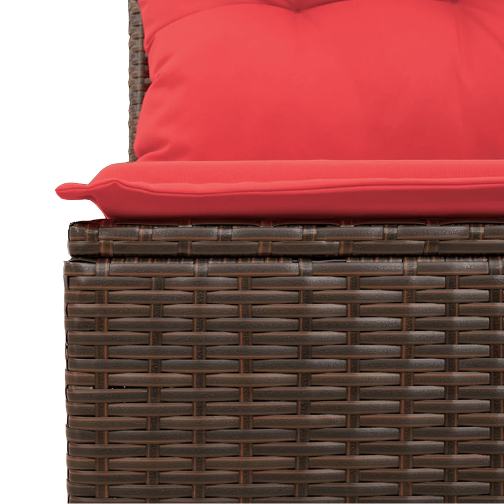 10-tlg. Garten-Sofagarnitur mit Kissen  Poly Rattan