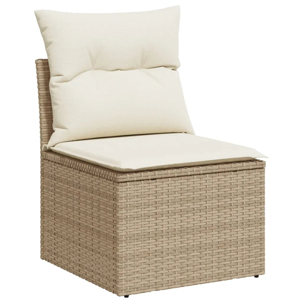 10-tlg. Garten-Sofagarnitur mit Kissen  Poly Rattan
