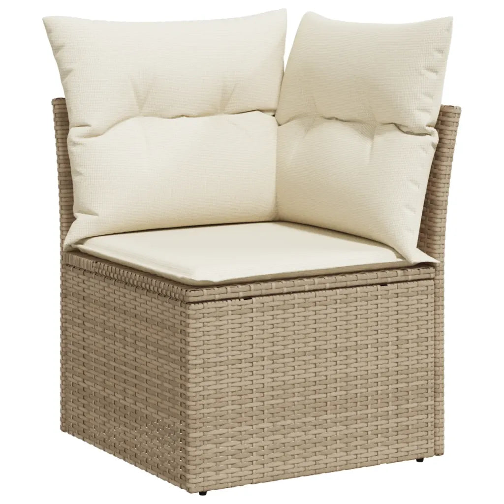 10-tlg. Garten-Sofagarnitur mit Kissen  Poly Rattan