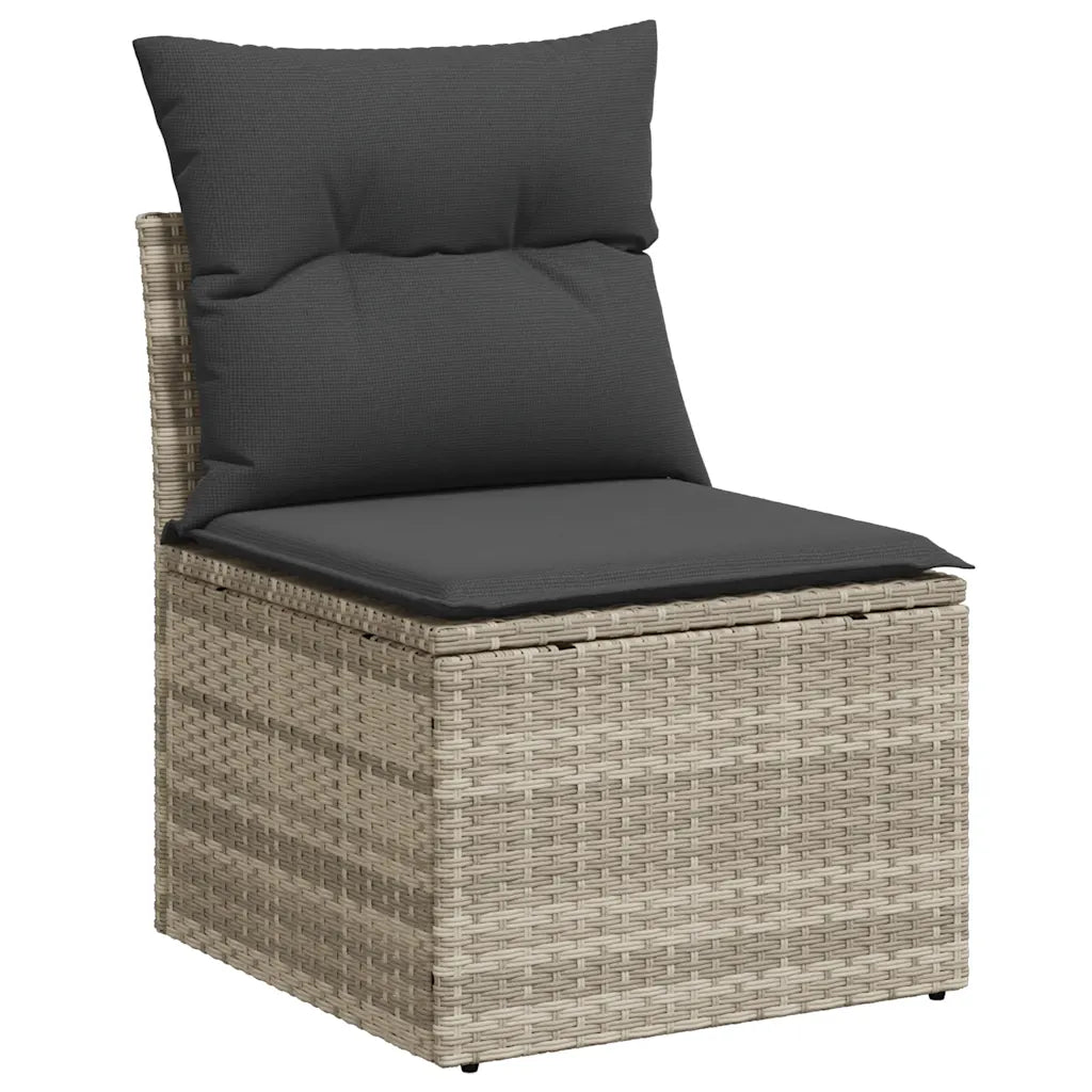 10-tlg. Garten-Sofagarnitur mit Kissen  Poly Rattan