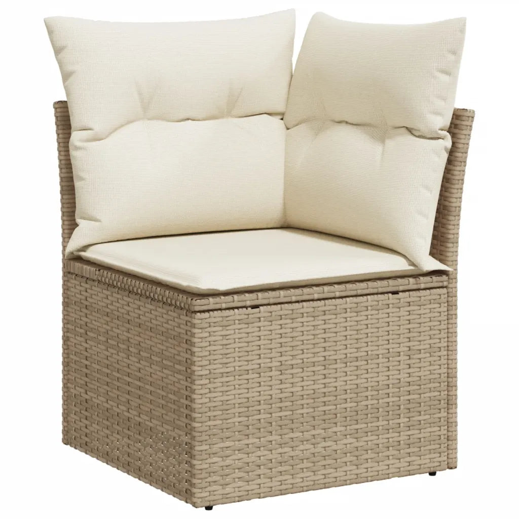 10-tlg. Garten-Sofagarnitur mit Kissen  Poly Rattan