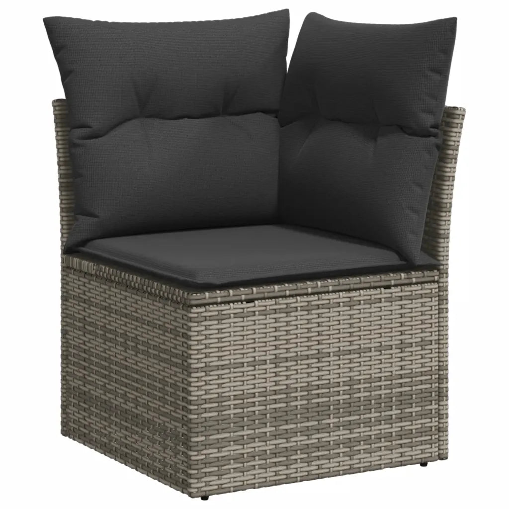 10-tlg. Garten-Sofagarnitur mit Kissen  Poly Rattan