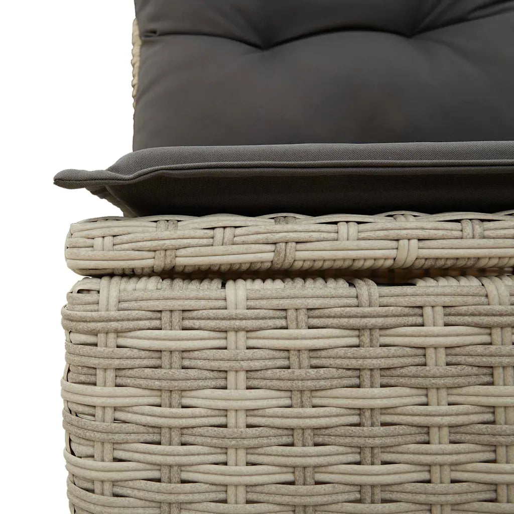 10-tlg. Garten-Sofagarnitur mit Kissen  Poly Rattan