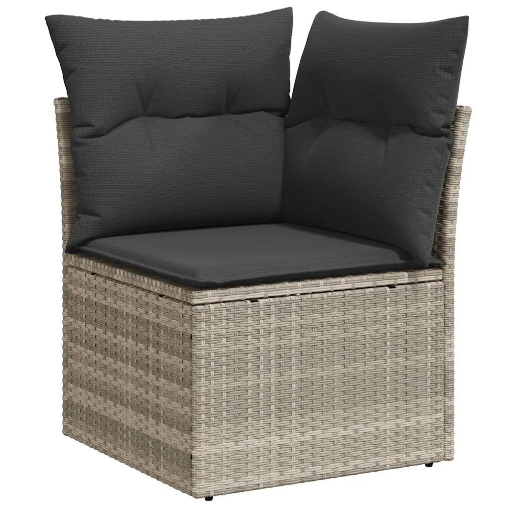 10-tlg. Garten-Sofagarnitur mit Kissen  Poly Rattan