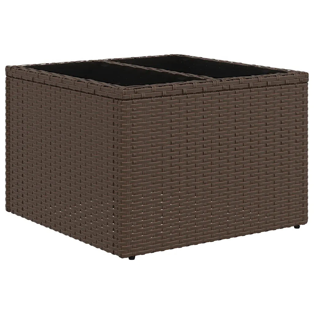 10-tlg. Garten-Sofagarnitur mit Kissen  Poly Rattan
