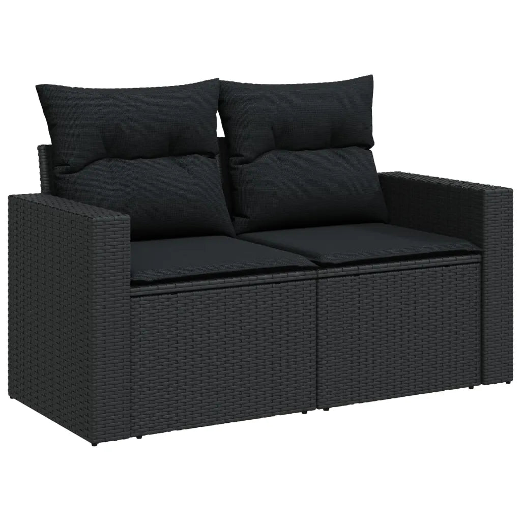 10-tlg. Garten-Sofagarnitur mit Kissen  Poly Rattan