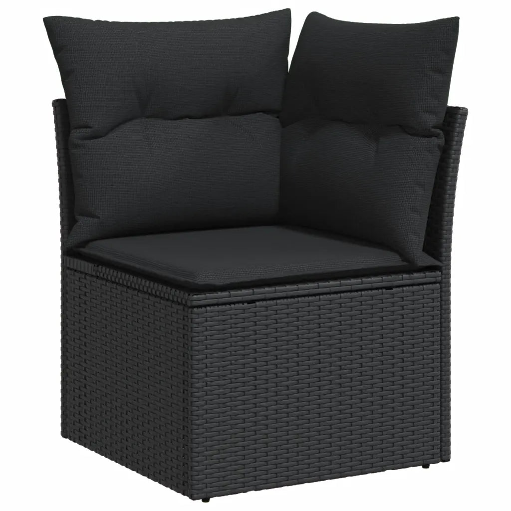 10-tlg. Garten-Sofagarnitur mit Kissen  Poly Rattan