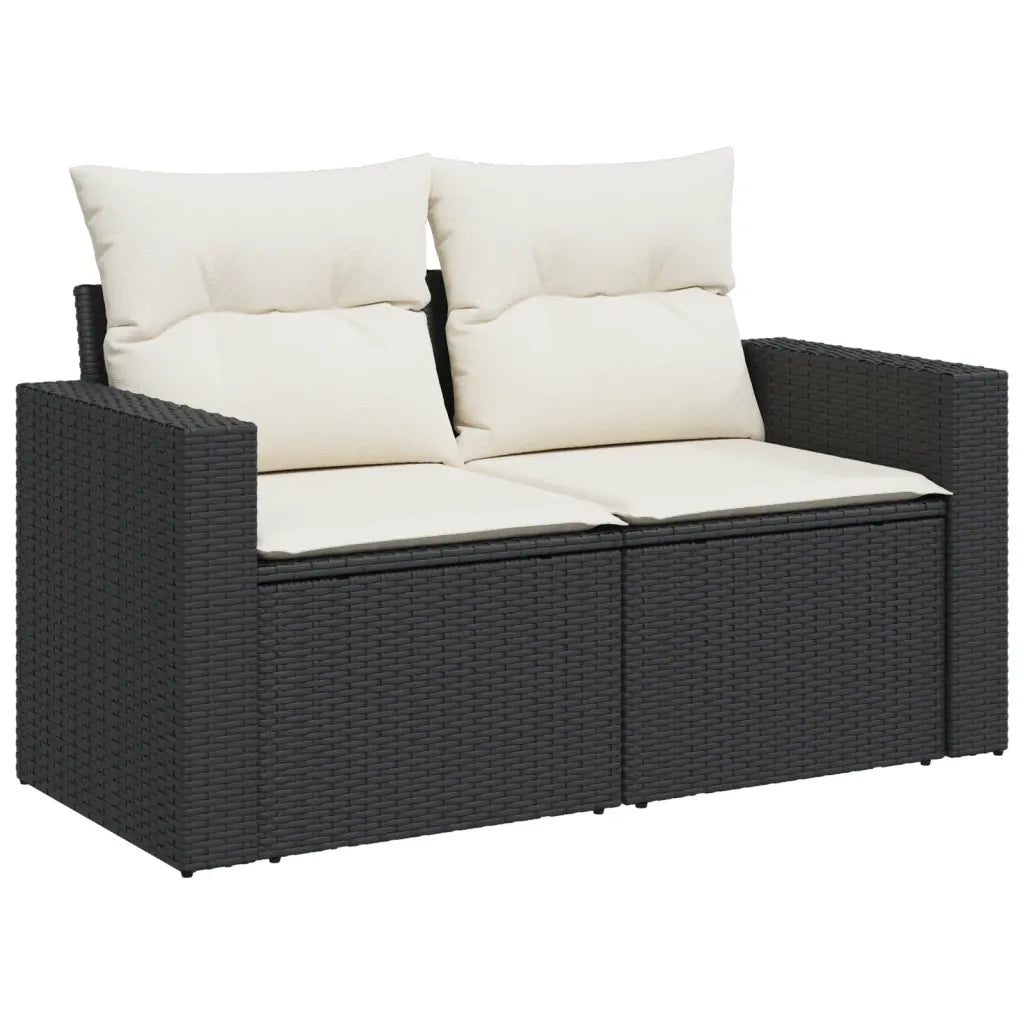 10-tlg. Garten-Sofagarnitur mit Kissen  Poly Rattan