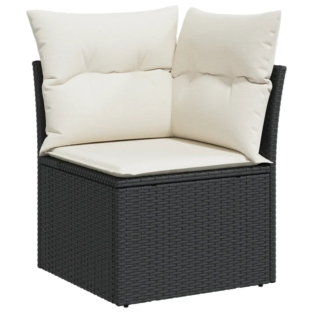 10-tlg. Garten-Sofagarnitur mit Kissen  Poly Rattan