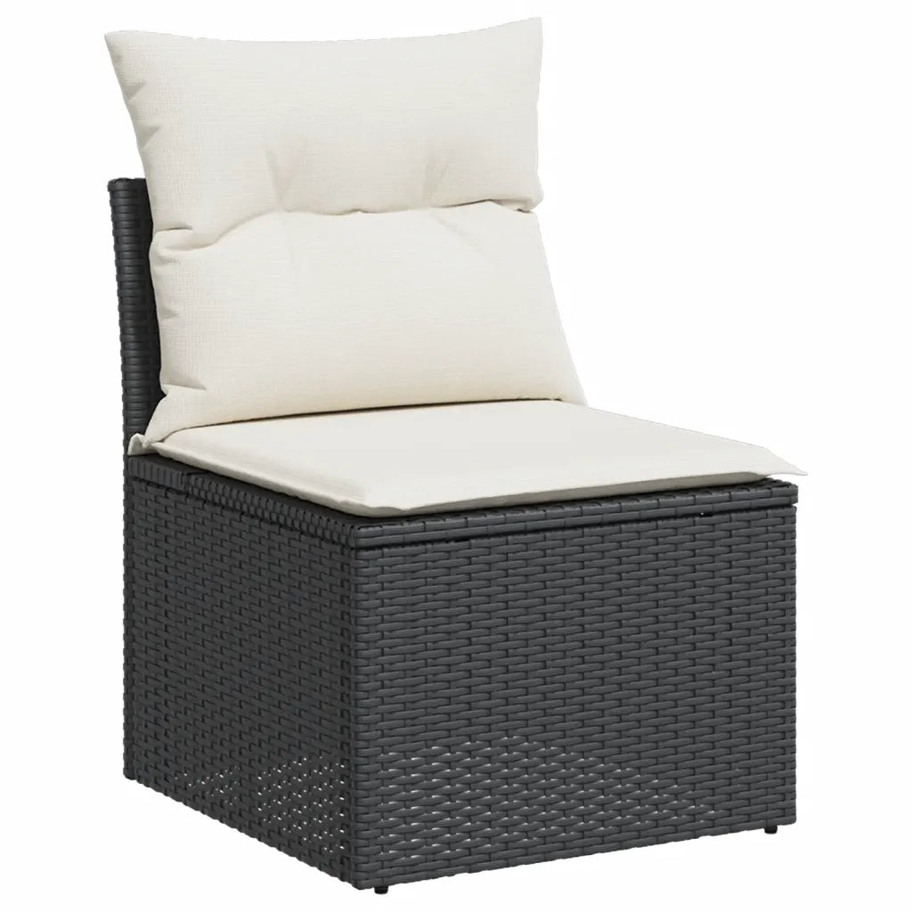 10-tlg. Garten-Sofagarnitur mit Kissen  Poly Rattan