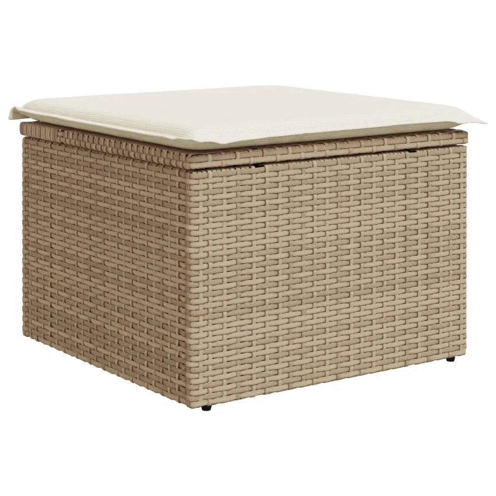 10-tlg. Garten-Sofagarnitur mit Kissen  Poly Rattan