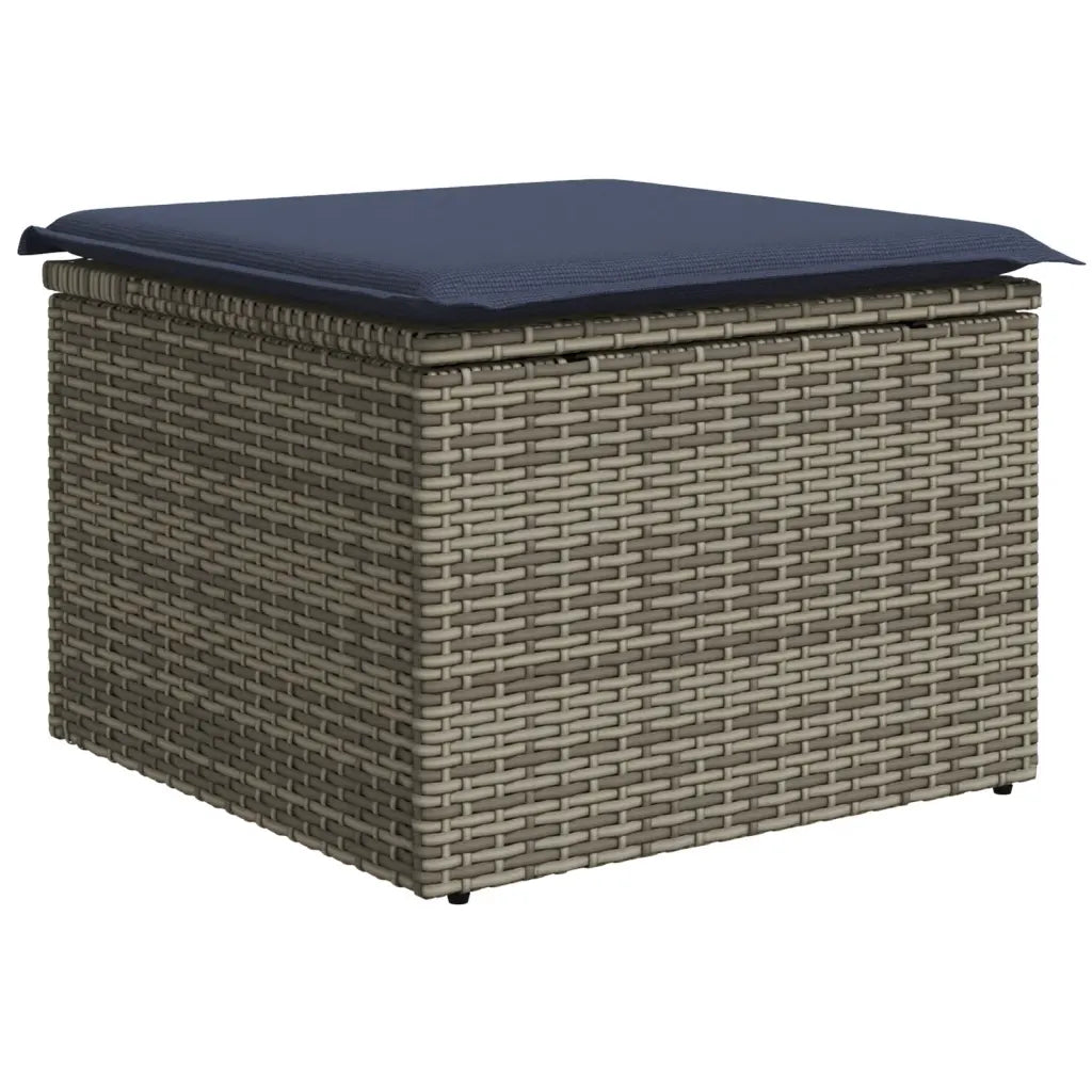 10-tlg. Garten-Sofagarnitur mit Kissen  Poly Rattan