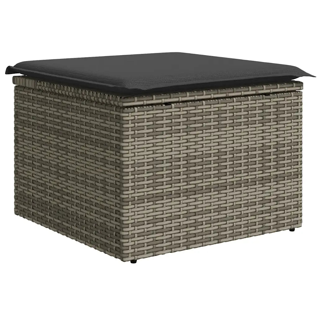 10-tlg. Garten-Sofagarnitur mit Kissen  Poly Rattan