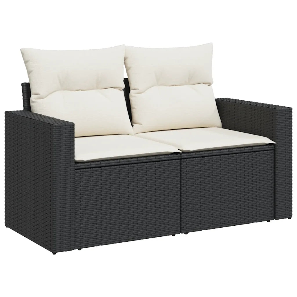 10-tlg. Garten-Sofagarnitur mit Kissen  Poly Rattan