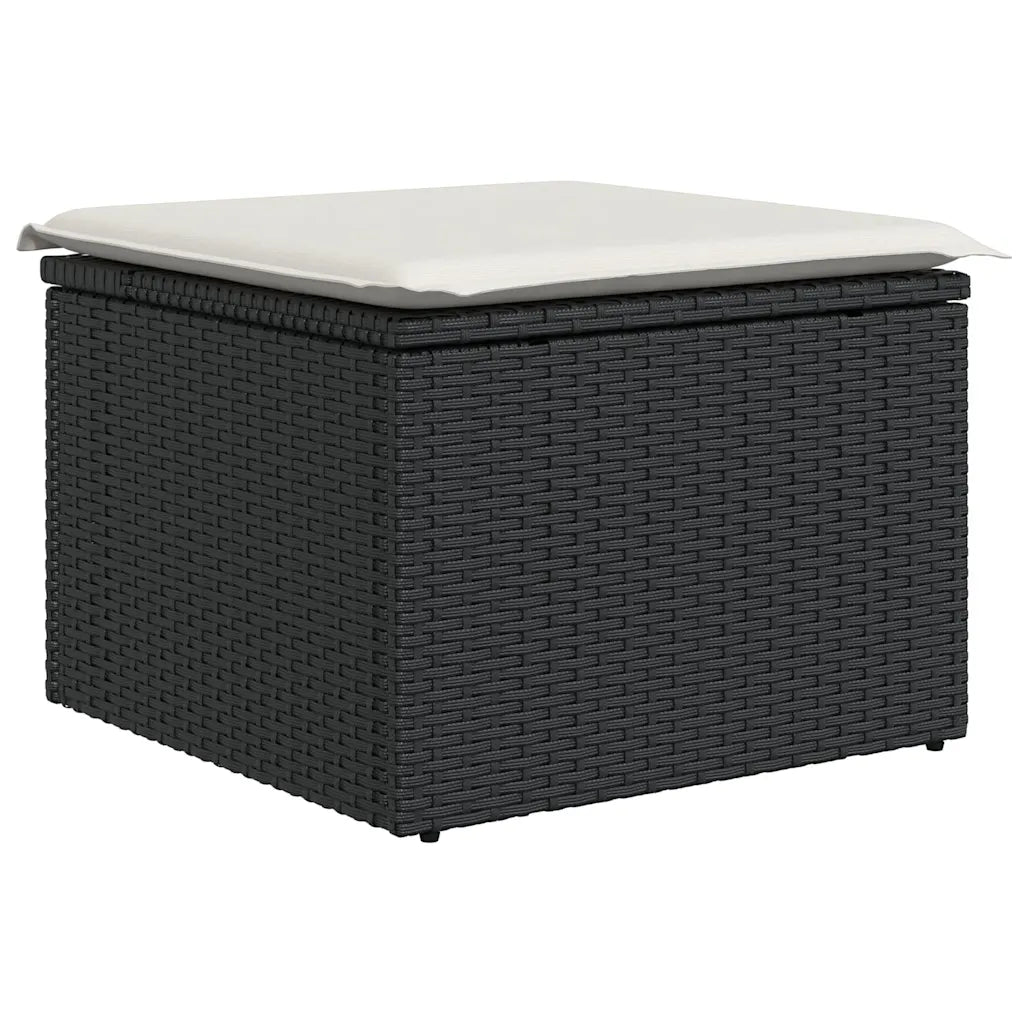 10-tlg. Garten-Sofagarnitur mit Kissen  Poly Rattan