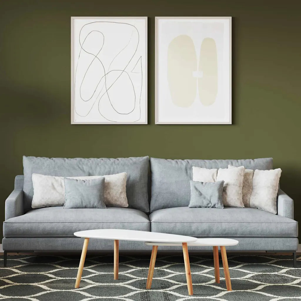 Wandfarbe Grau  Wanddruck