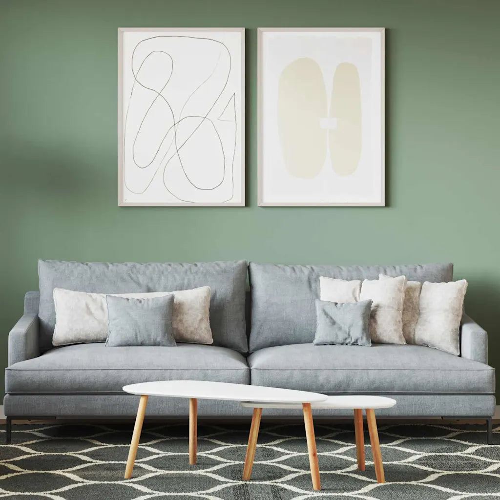 Wandfarbe Grau  Wanddruck