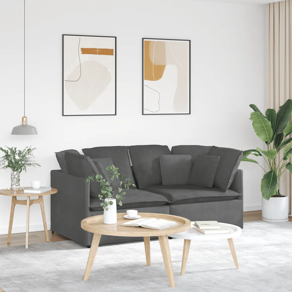 Modulares Sofa mit Kissen Cordstoff