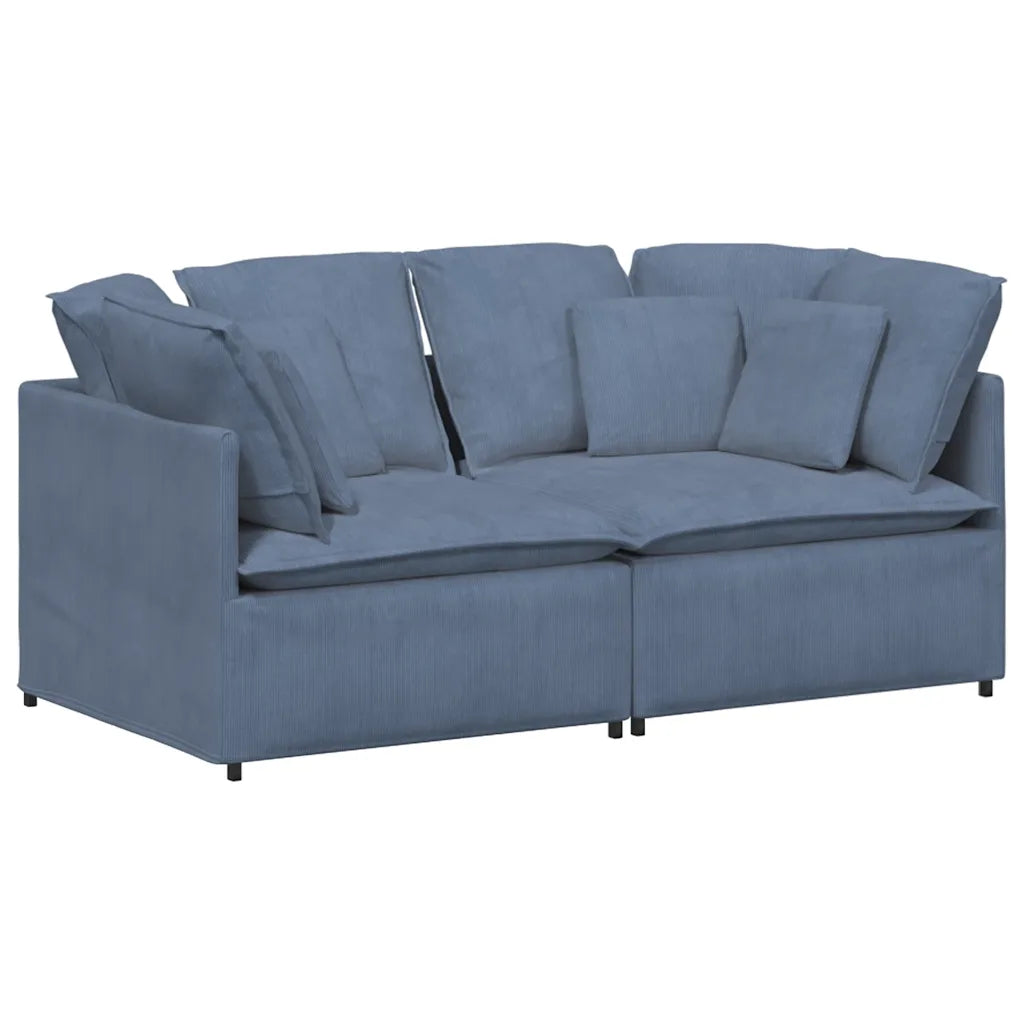 Modulares Sofa mit Kissen Cordstoff