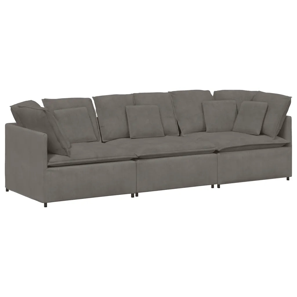 Modulares Sofa mit Kissen Cordstoff