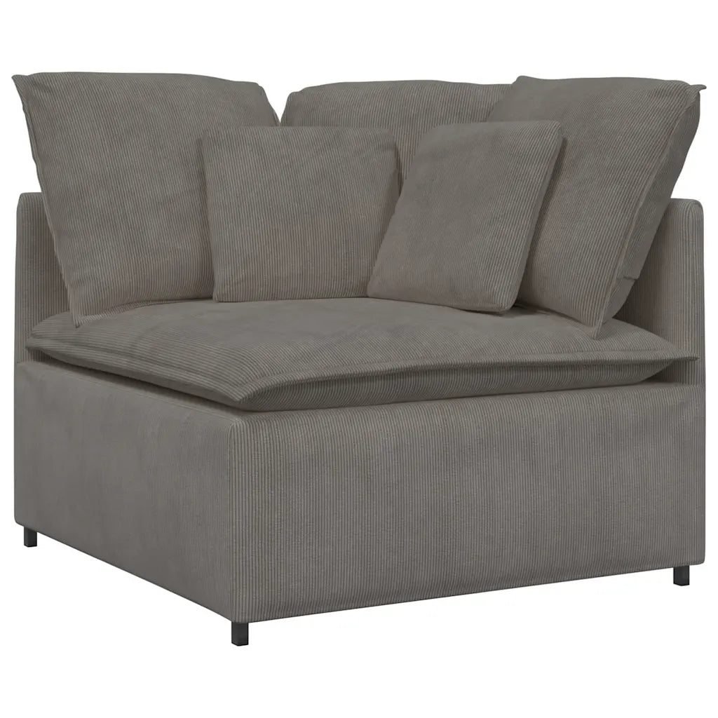 Modulares Sofa mit Kissen Cordstoff