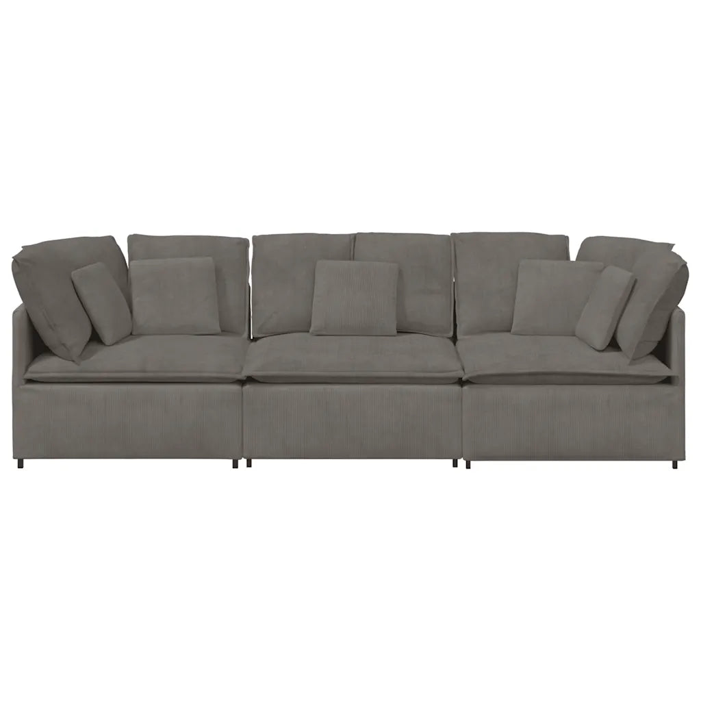 Modulares Sofa mit Kissen Cordstoff