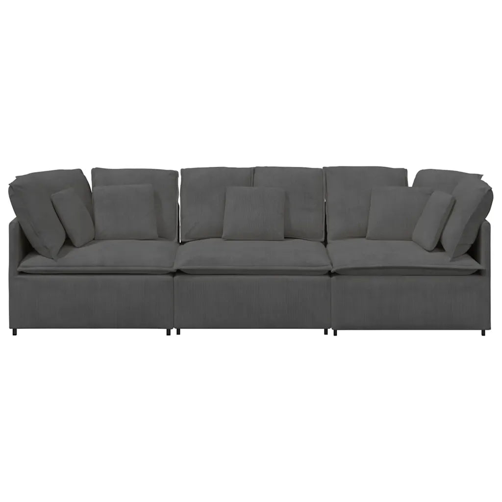 Modulares Sofa mit Kissen Cordstoff