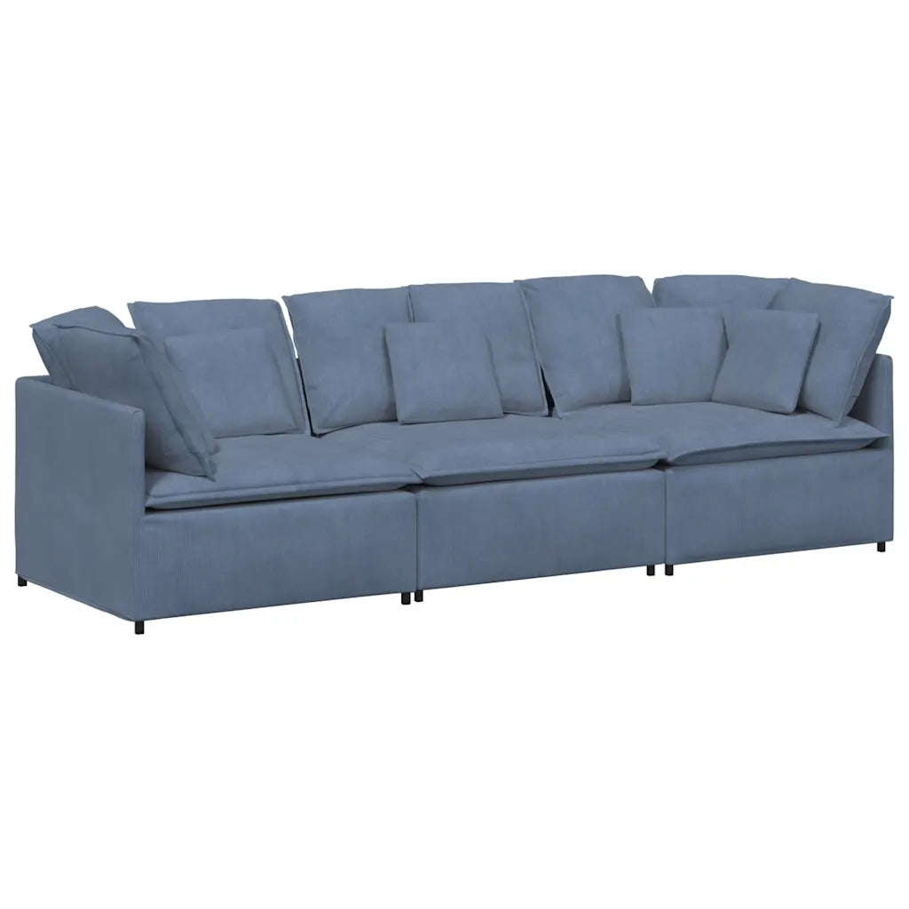 Modulares Sofa mit Kissen Cordstoff
