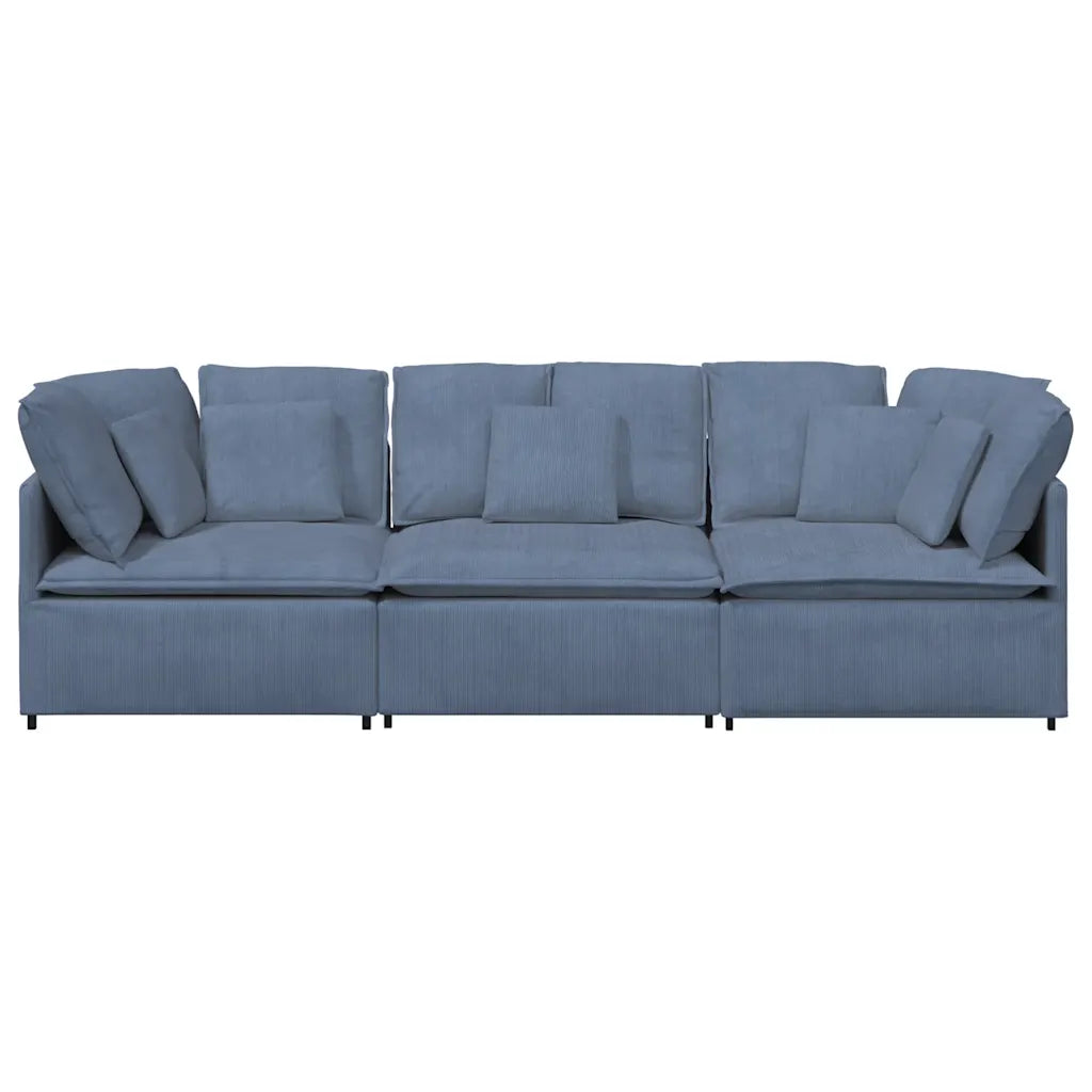 Modulares Sofa mit Kissen Cordstoff