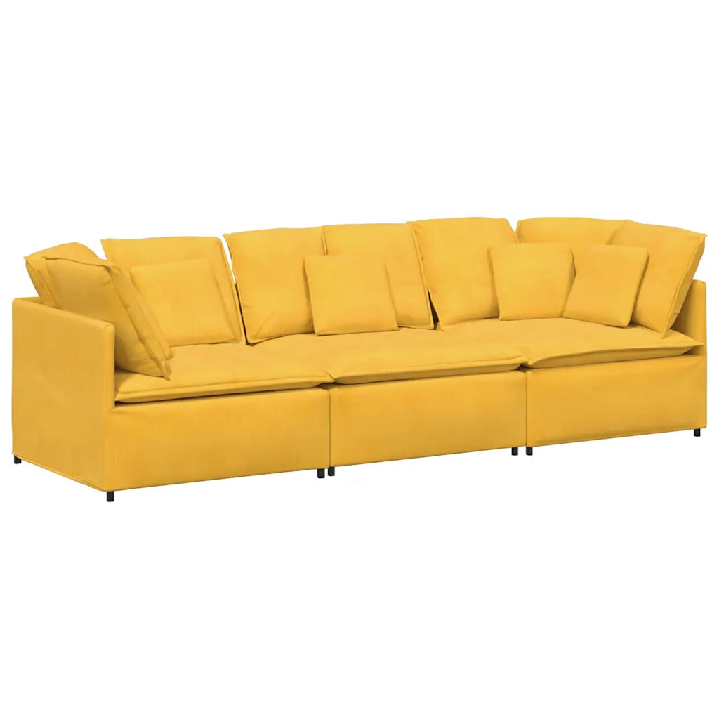 Modulares Sofa mit Kissen Cordstoff