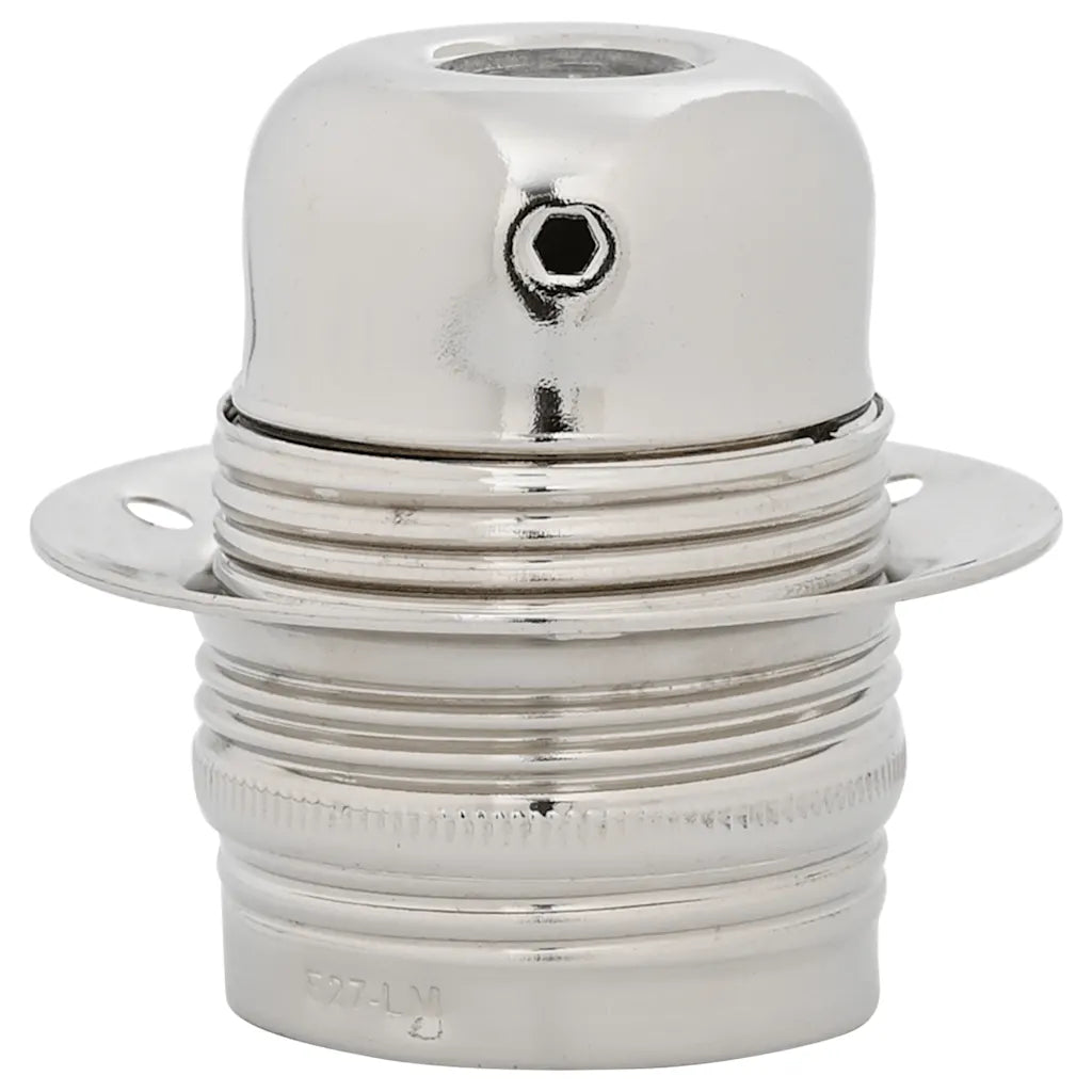 Lampenfassungen 2 Stk. Glänzend Schwarz E27