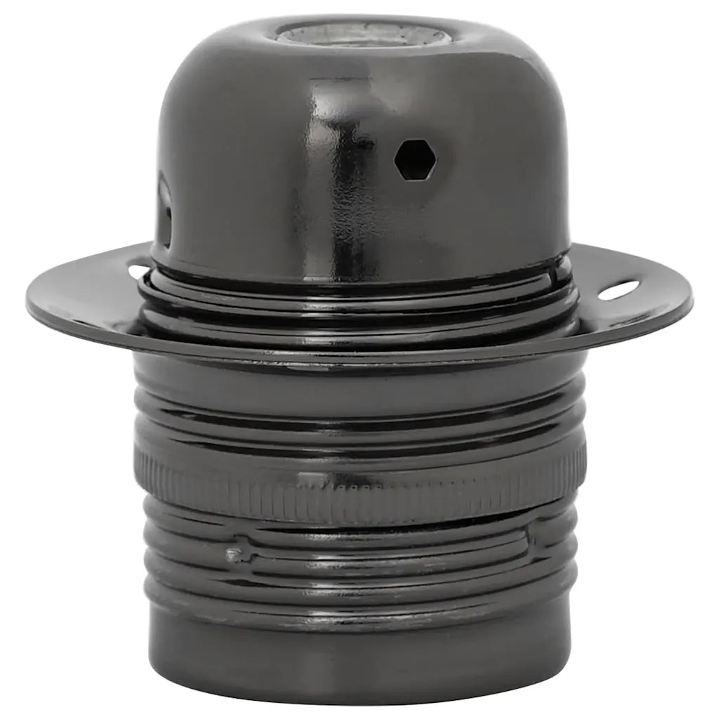 Lampenfassungen 2 Stk. Glänzend Schwarz E27